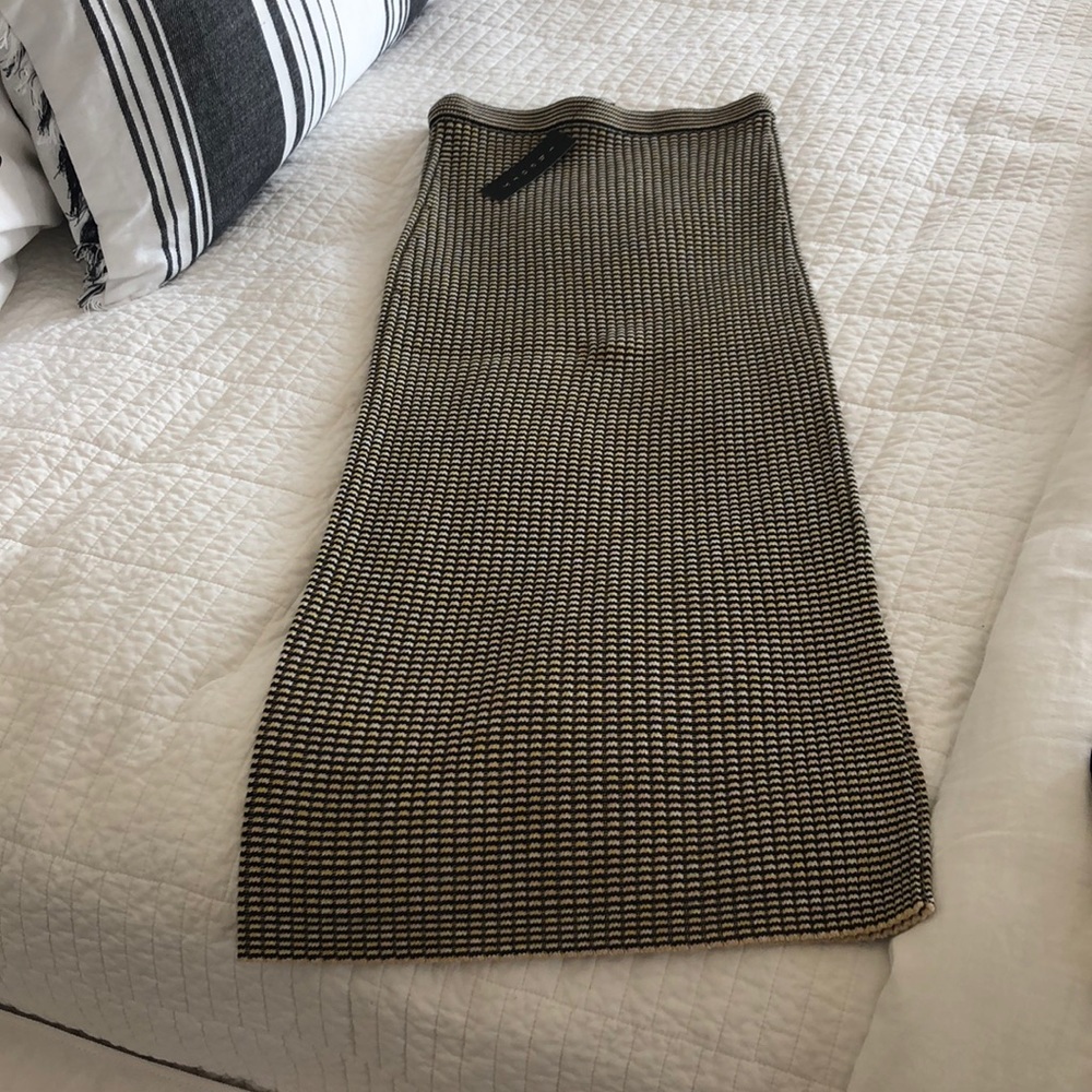 Theory long knit midi skirt